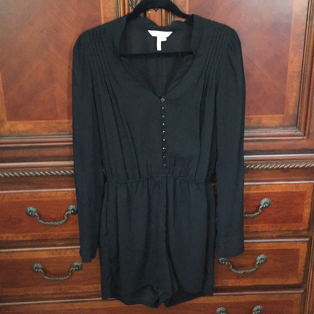 Bcbgeneration sheer black romper.